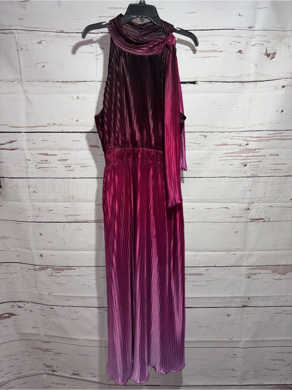 Anne Klein Pleated Tie Neck Midi Dress NWT - Picture 4 of 7